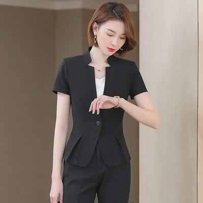 Stylish Women's Slim-Fit Korean Blazer with Stand-Up Collar