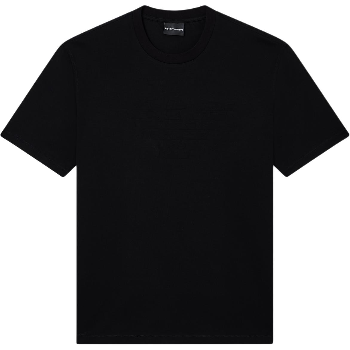 

Emporio Armani Monochrome Logo Embellished Plain Short Sleeve Knit T-Shirt Men tops EM004593-AF10762-FC301 XXL