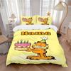 Set Biancheria da Letto Torta di Compleanno di Garfield 3 Pezzi Copripiumino Regalo per Camera da Letto, Include Nessuna Imbottiturajt051