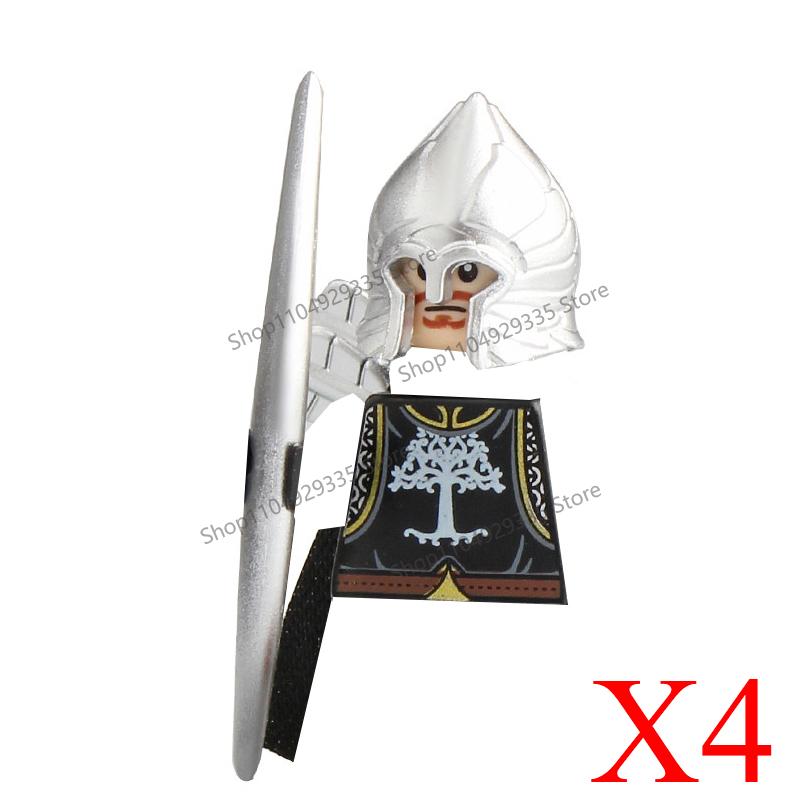 Medieval Knight Figures Building Blocks Elf Guard Dwarf Warrior Wild Boar Sheep Mount Fantasy Movie Character Soldier Bricks Toy