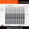 Nigao Black Plum Blossom Phosphating Electric Screwdriver Bit, 5mm Shank, Strong Magnetic, Hardened Air Screwdriver Head