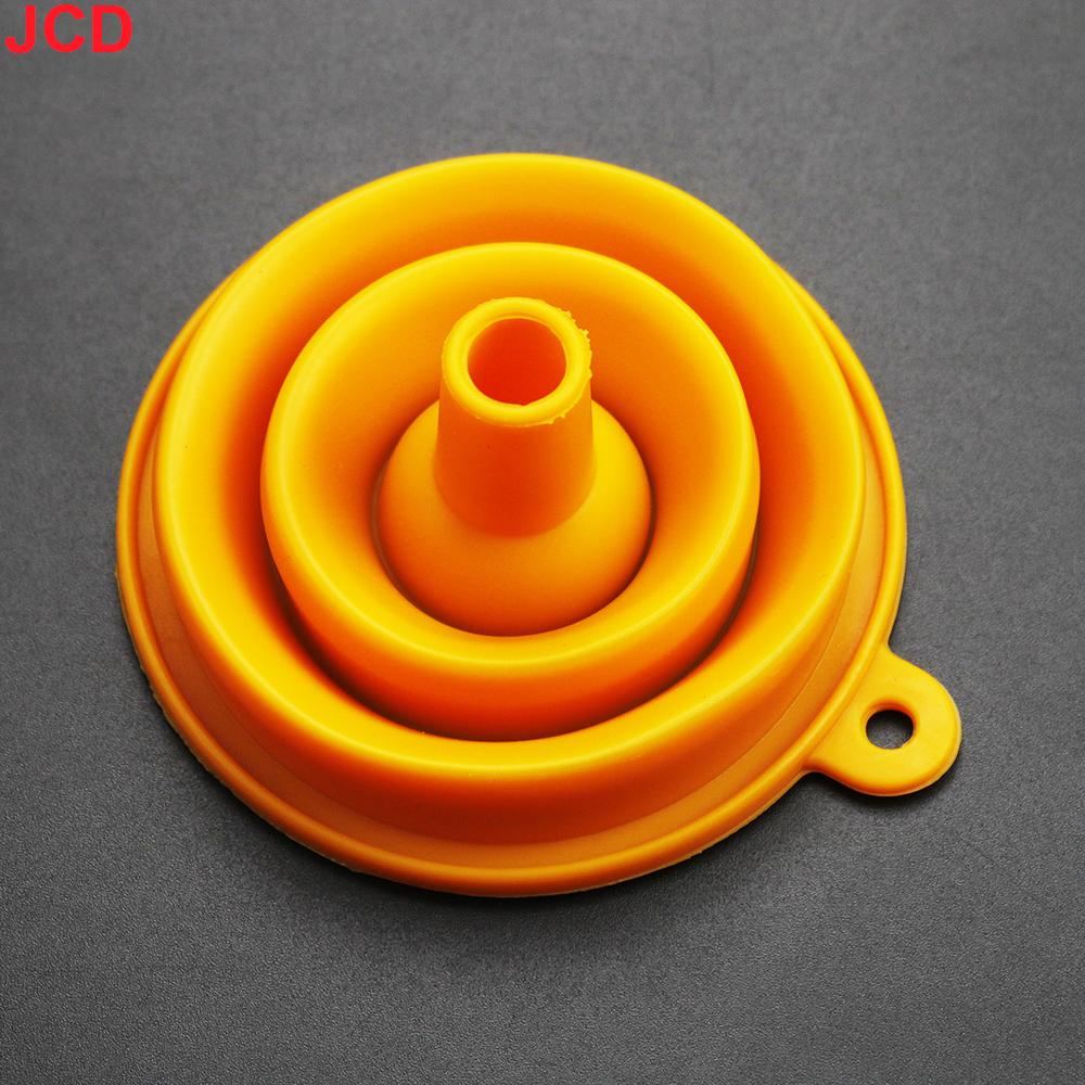 

JCD 1pcs Silicone Collapsible Foldable Funnel Household Kitchen Cooking Tools Portable Wine Mini Portable Oil Pot Funnel помаранчевий