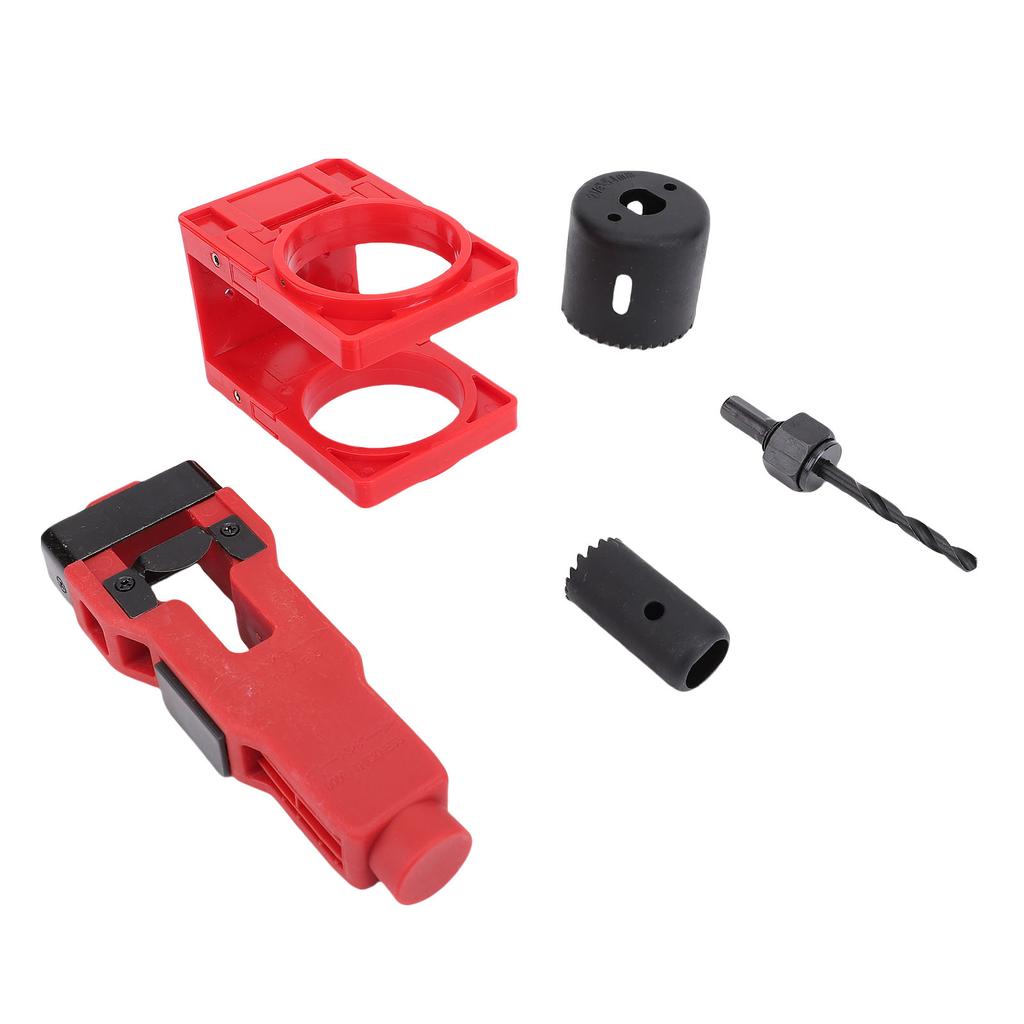 Door Latch Mortise Tool Spherical Lock Installation Kit Guide Template and Hole Saws for 1 3 4 1 3 8 Inch Thick Doors