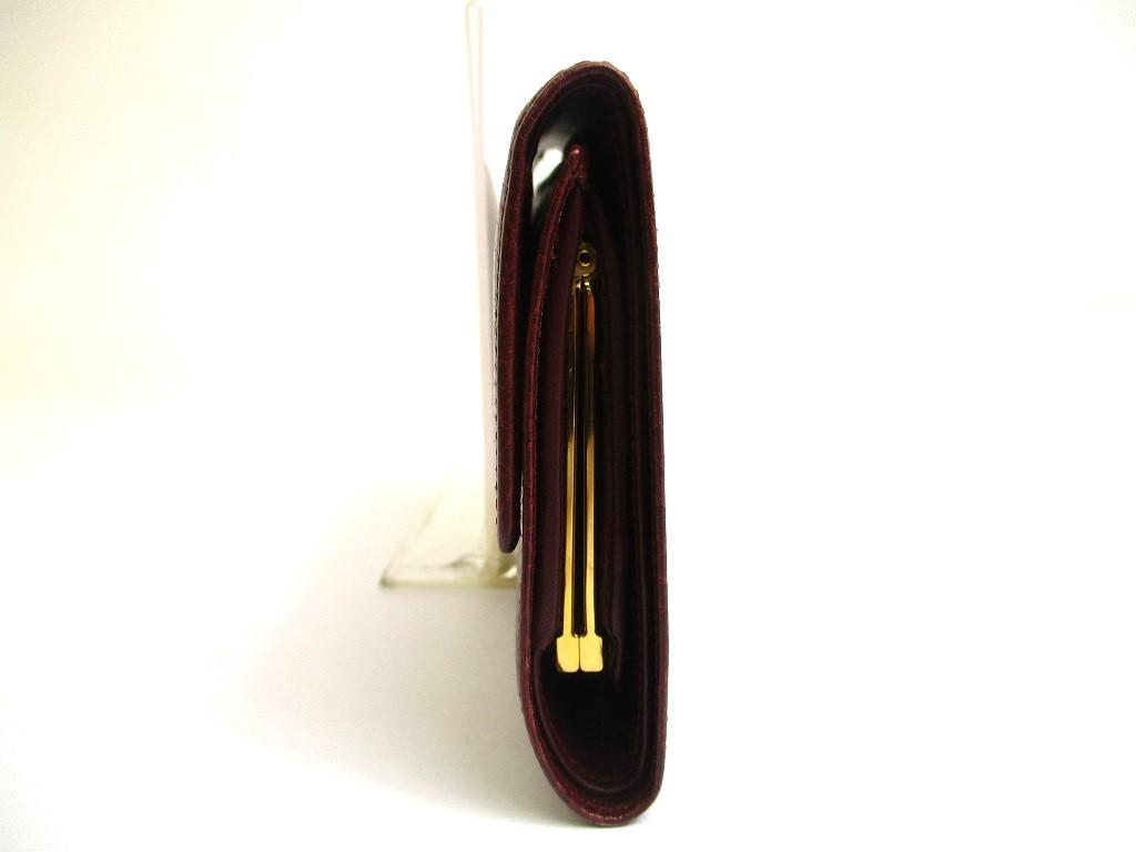 Authentic Cartier Must De Cartier Bordeaux Leather Trifold Wallet #a601  Refurbished