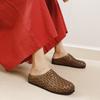 Fashion GKTINOO 2025 Summer New Women's Slip-on Shoes Genuine Leather Outdoor Slippers Woven Cowhide Casual Flat Shoes