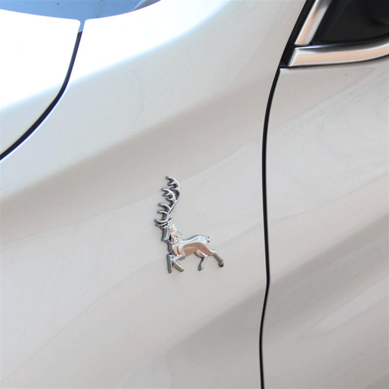 Yilu Pingan 3D Geweih Auto Logo Metallaufkleber für Personalisierte Fahrzeugdekoration