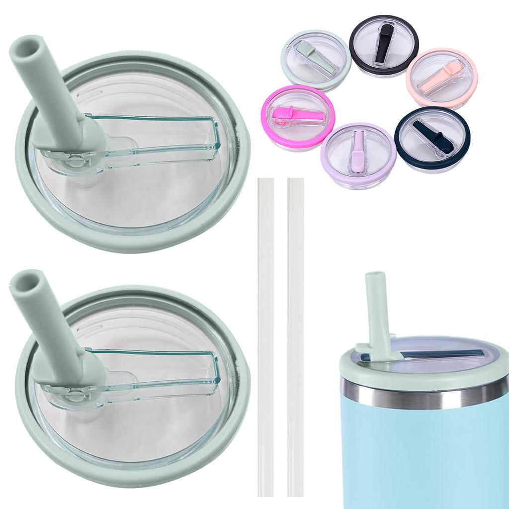 2-pack 40 Oz Cup Flip-top Straw Lid Replacements For Quenchers, Spill-proof Cup Lids, Reusable Cup Lids