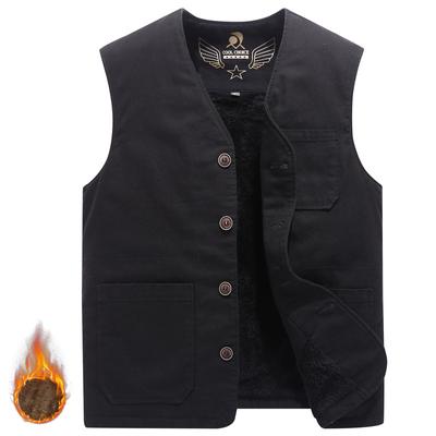 Dm Vest Herren Ärmelloses Camisole Übergroße Weste aus reiner Baumwolle mit Plüschweste für Herrenbekleidung