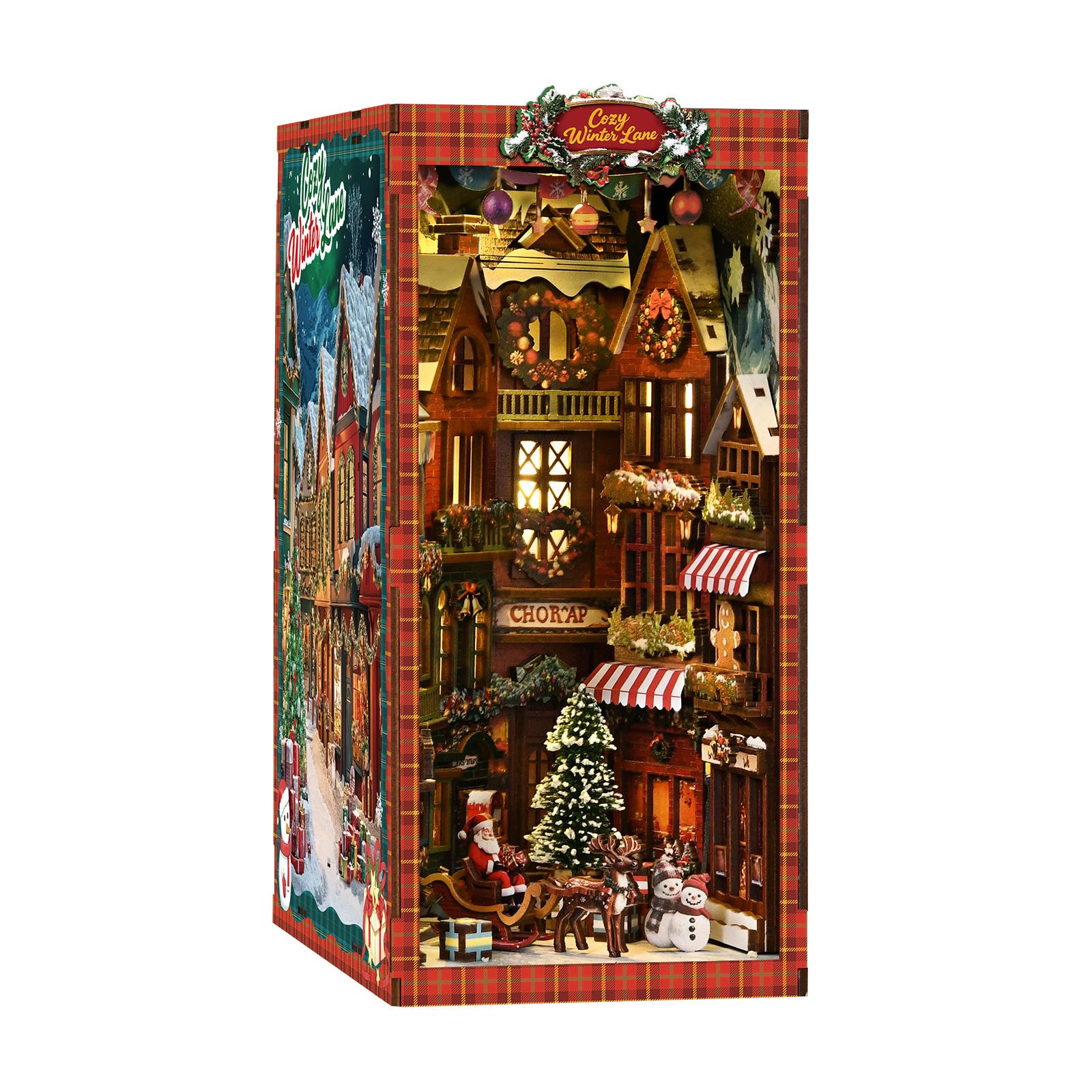 

Non-Toxic Christmas Corner Store Diy Desktop Building Scene Adult 3D Vintage Puzzle Shelf Insert Collectible Decoration Toys