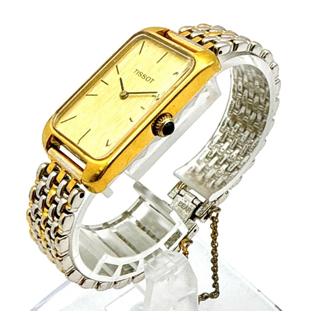Used A143 [Working/Rare/Antique] TISSOT Hand-wound mechanical rectangular ladies watch