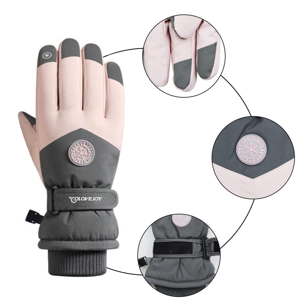 siawadeky Ski Cold Weather Sports Snow Cold Smartphone Loss Ideal for Mountain Snow and Snow Removal Gloves Women's Gloves, Gloves, Gloves, Windproof,