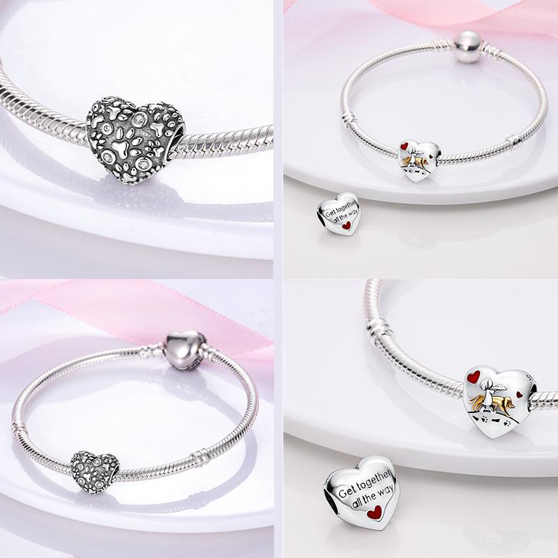 Copper Heart Shaped Warm Family Charm Bead Charms Bead Charms Ideal For 3mm Authentic Bracelets Diy Making Jewellery Mothers Day Gifts