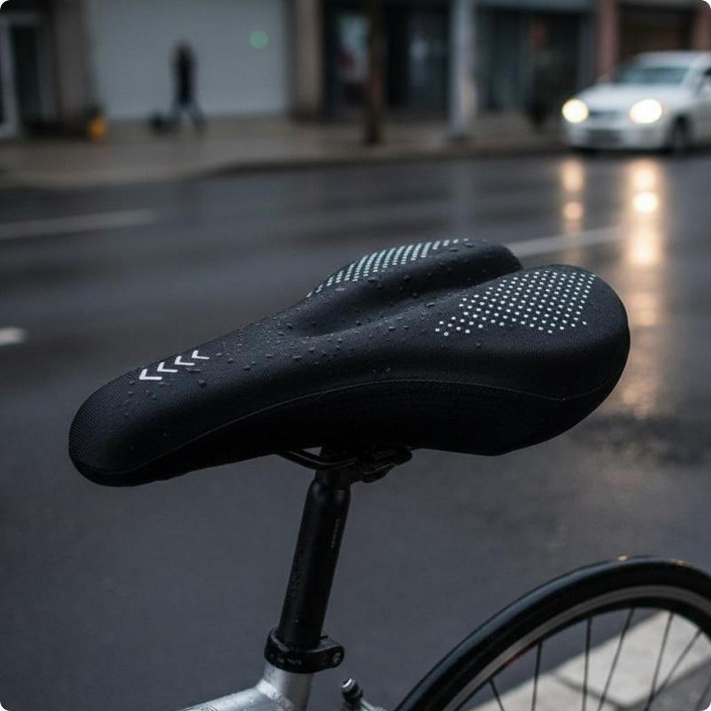 Padded Bike Saddle Cover Nonslip Bike Seat Cover Silicone Two-Wheeler Seat Pad Breathable Gel Saddle Pad Wear-Resistant