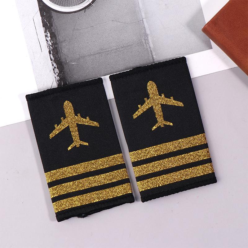 1 para Dekoracja odzieży Epolety Profesjonalni Piloci Mundur Epolety Rzemiosło Naszywki na ramię DIY Dekoracje do ubrań Akcesoria