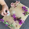 Flower Leaf Collector Board Handcrafts Wood Flower Arrangement Support Table Display for Indoor Use Valentines Gift