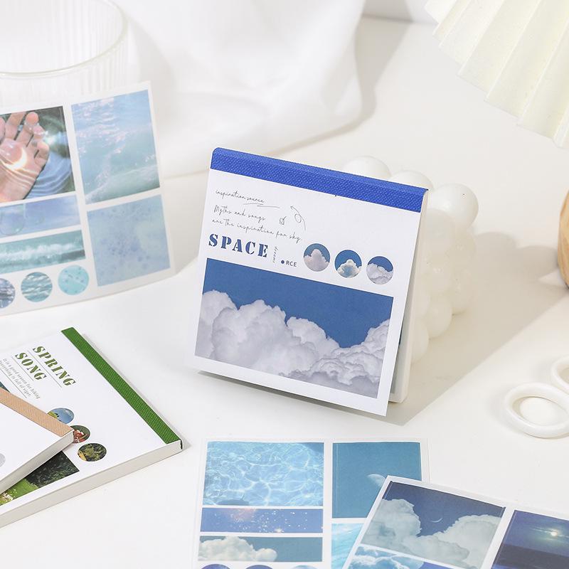 One Moment, One Scene: Fresh Oil Painting Sticker Book – 6 Designs for Journals and Decor