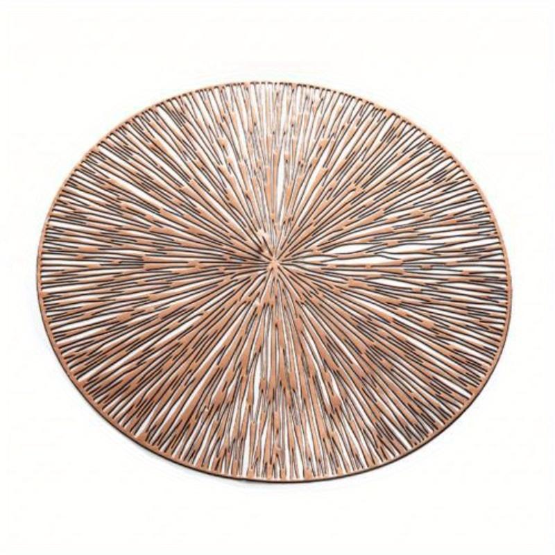 PVC Hollow Round Placemat Heat Insulation Table Mat Non-slid Plate Cup Pot Pad Kitchen Accessories Decoration Home Pad Coaster