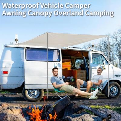 2x4M Waterproof Car Awning with Tent Poles & Suction Cups Rtractable Vehicle Car Shelter Waterproof Truck SUV Shadesail Canopy