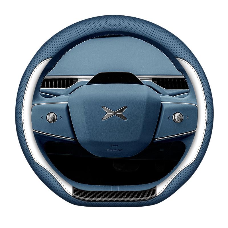 Nappa Leather Non-Slip Steering Wheel Cover for Xiaopeng MONA M03 - Universal Fit for All Seasons