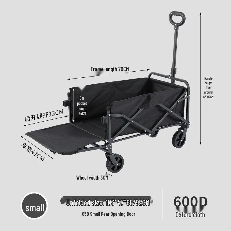 Portable Foldable Outdoor Camping and Shopping Cart with Large Capacity