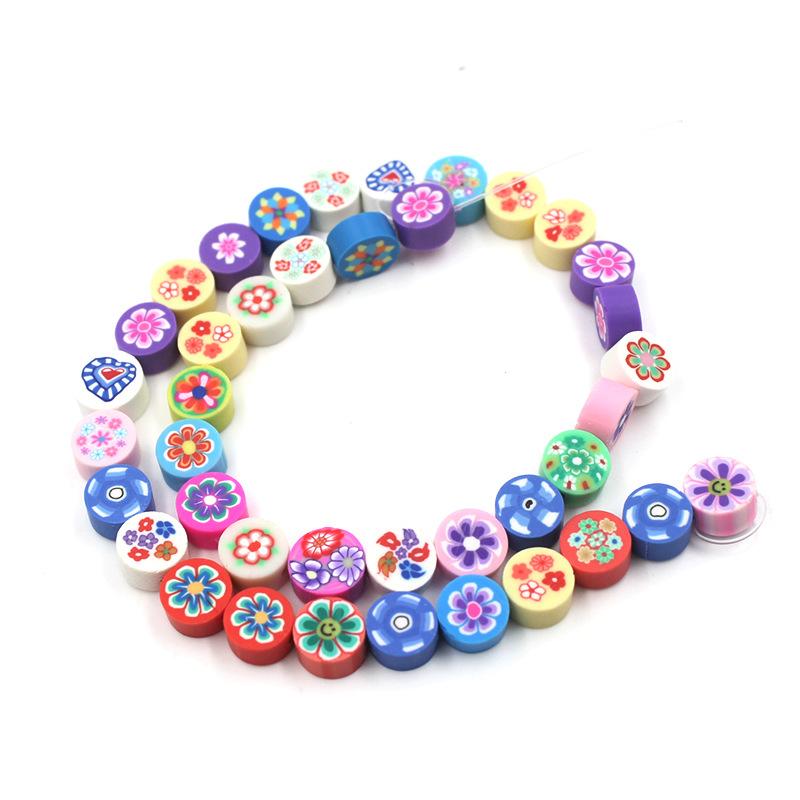 Soft Pottery Beads Beaded Handmade Materials Diy Jewelry Accessories Mobile Phone Chain Bead Separation Mixed Color Soft Pottery Loose Beads