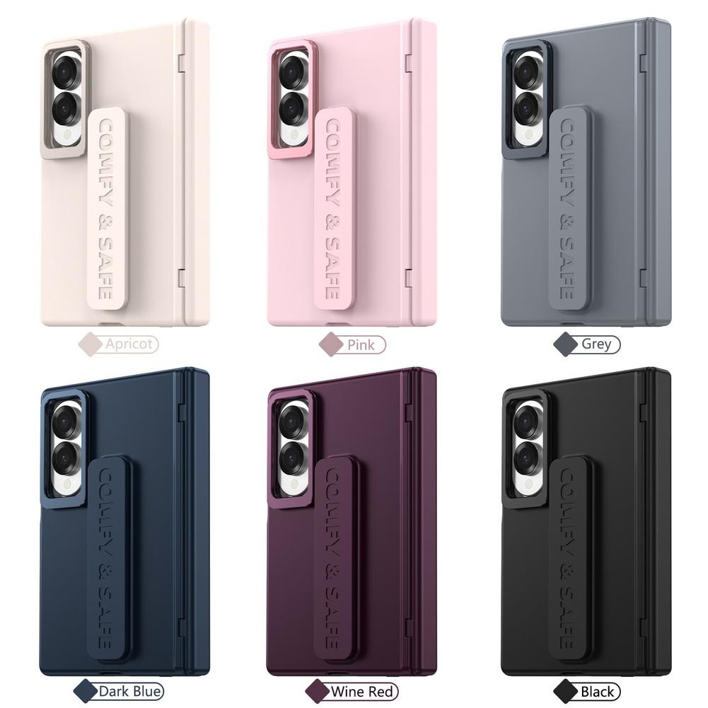 Elastic Wristband Phone Case For Samsung Z Fold 8 Fold8 Ultra Galaxy Z Fold 7 6 5 4 Camera Holder Front Glass Protect Cover