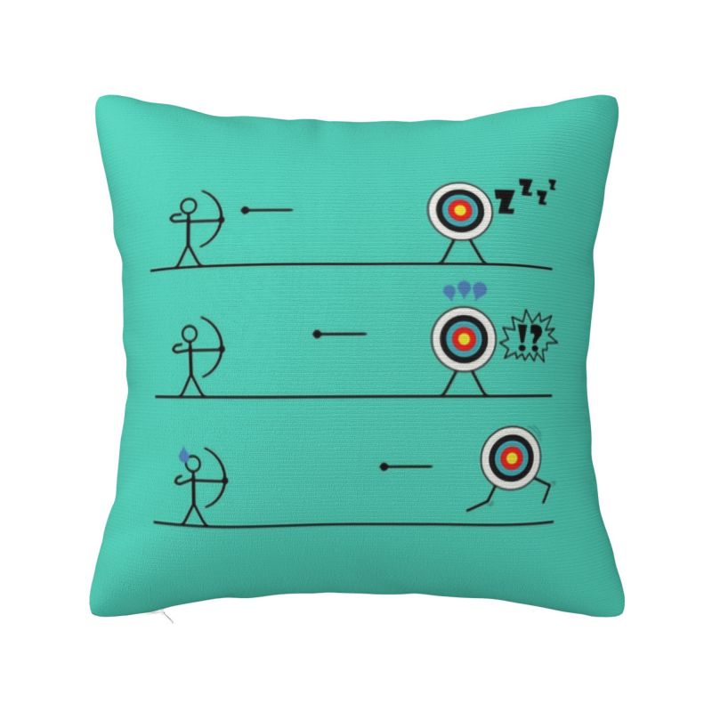 Shooting Target Cushion Covers Archery Archer Darts Velvet Cute Pillow Decor Home