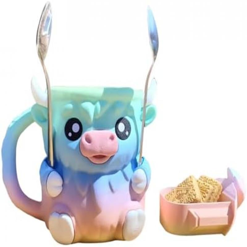 Ice cream cup holder, adorable animal-shaped refrigerator cover, portable dessert lid, insulated decorative accessory, fun kitchenware