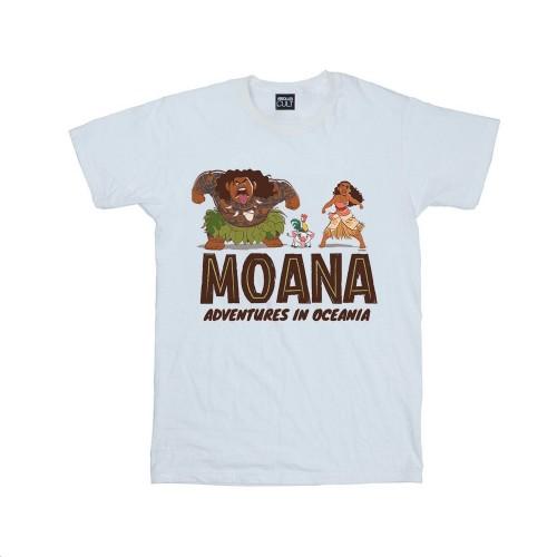Disney Womens/Ladies Moana Adventures in Oceania Cotton Boyfriend T-Shirt