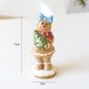 Cute Gingerbread Figurine Resin Crafts Christmas Decorations Desktop Atmosphere Ornaments Holiday Gift Arrangements Props