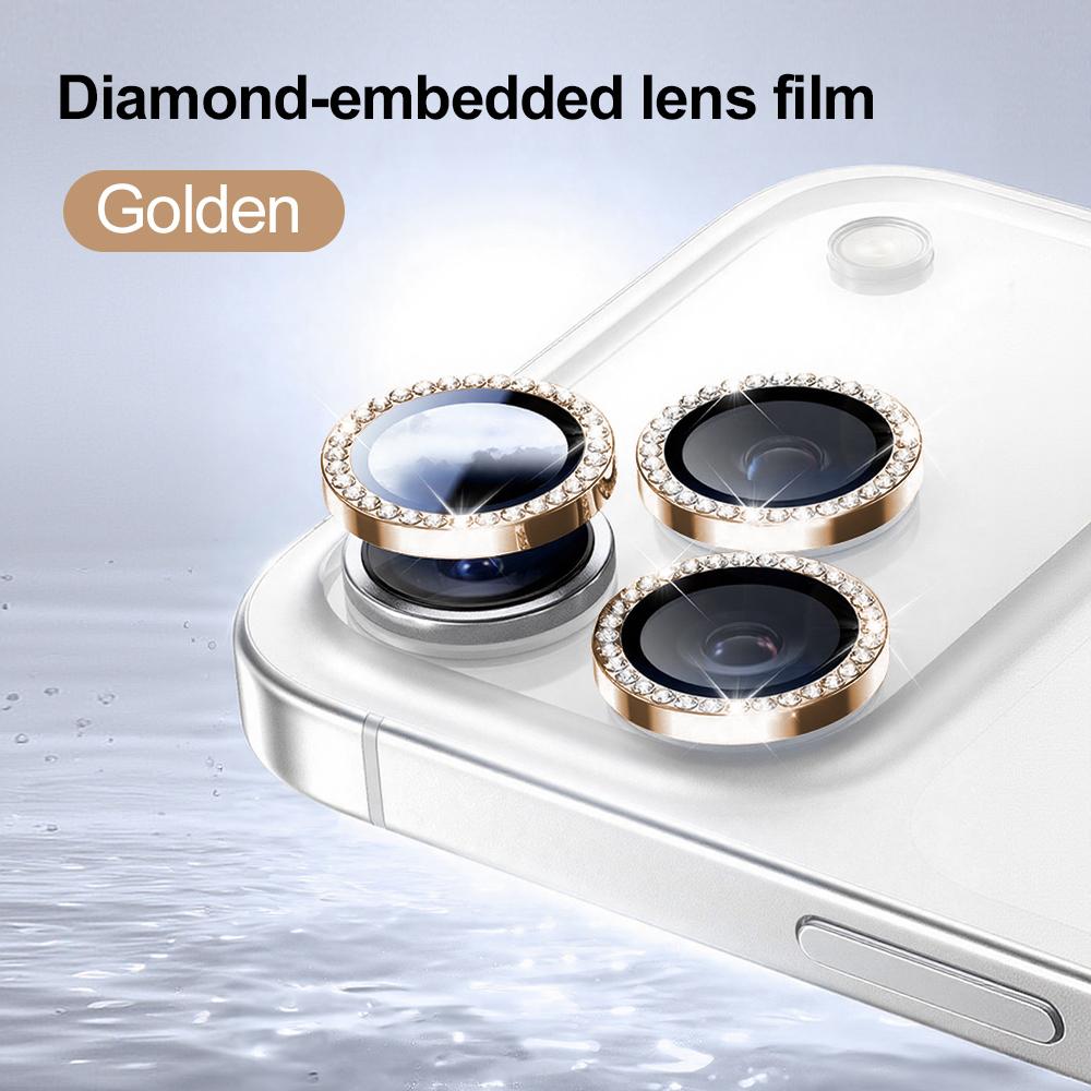 Diamond Rhinestone Camera Lens Protector For Apple iPhone 17 Air 16 15 14 13 Pro Max Plus Mini Independent Lens Cover Only 1PCS 4