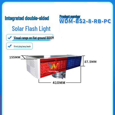 Feu clignotant d'avertissement de trafic LED solaire intégré Mi Ling