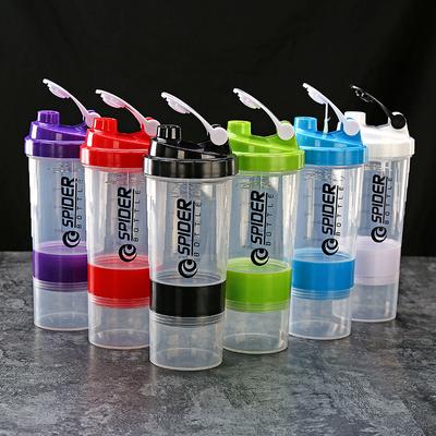 Plastik Shaker Bardak Üç Katmanlı Protein Tozu Fitness Shaker Bardağı Su Bardağı 550ML