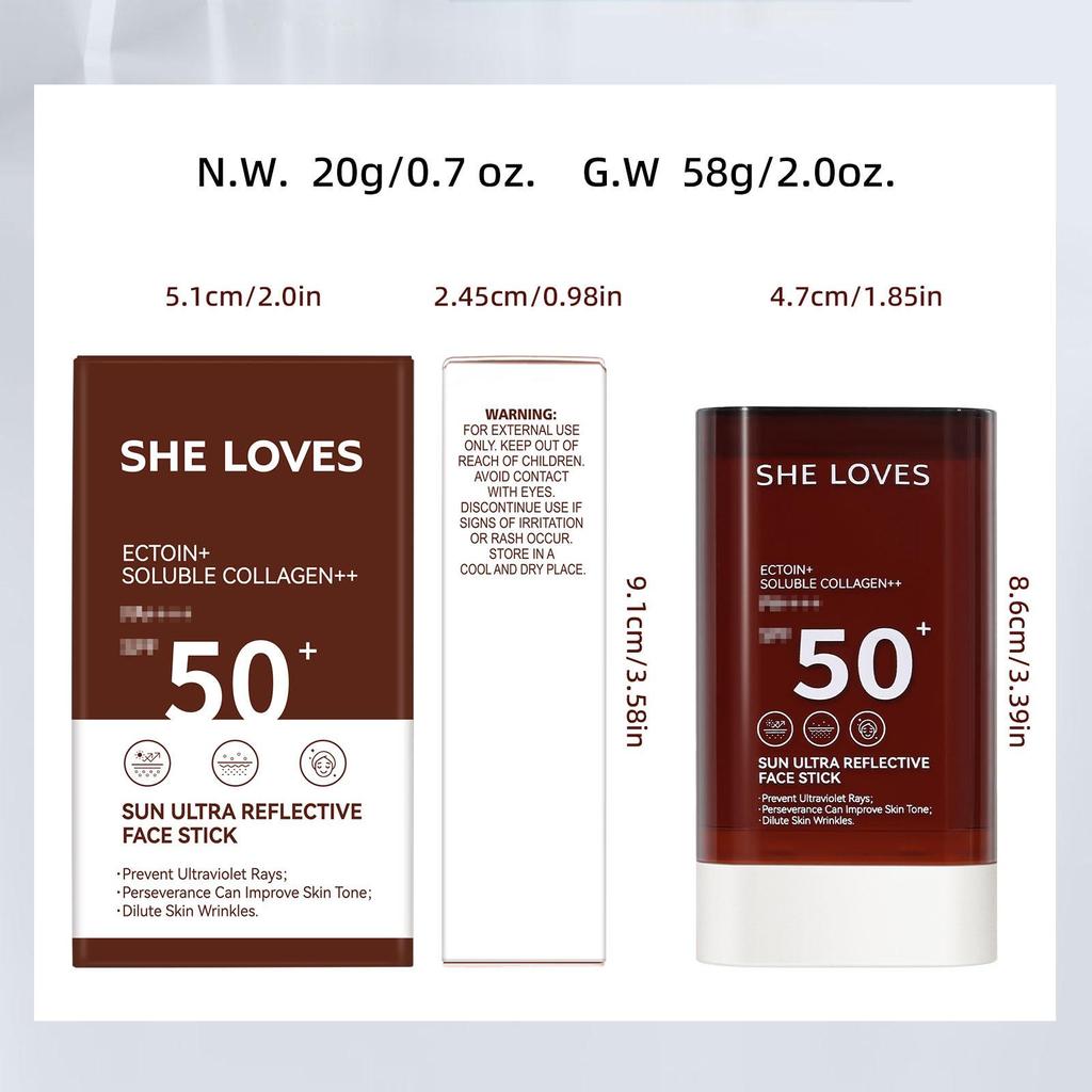 Exclusive 50+ SPF Sunscreen Foundation Stick - Long-lasting, Non-transfer, Lightweight Concealer