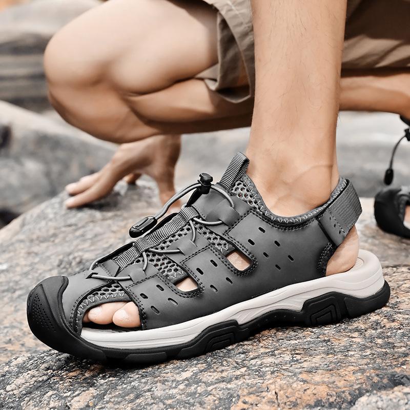 Large Size Sandals Men's Summer New Casual Shoes Men's Baotou Outdoor Mountaineering Beach Sandals
