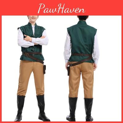 Exquisite Long Haired Prince Cosplay Suit Ideal For Fantasy Role-playing Events