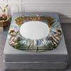 3pcs Bedding Set with a Religious Pattern Featuring Sacred Heart Angels Including a Fitted Sheet And Two Pillowcases