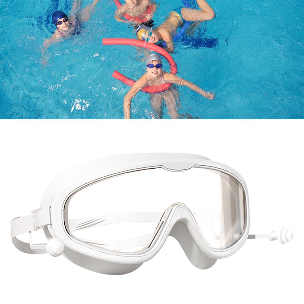 Kids Swim Goggles Large Frame Waterproof Cute Professional Swimming Glasses for Boys Girls Children