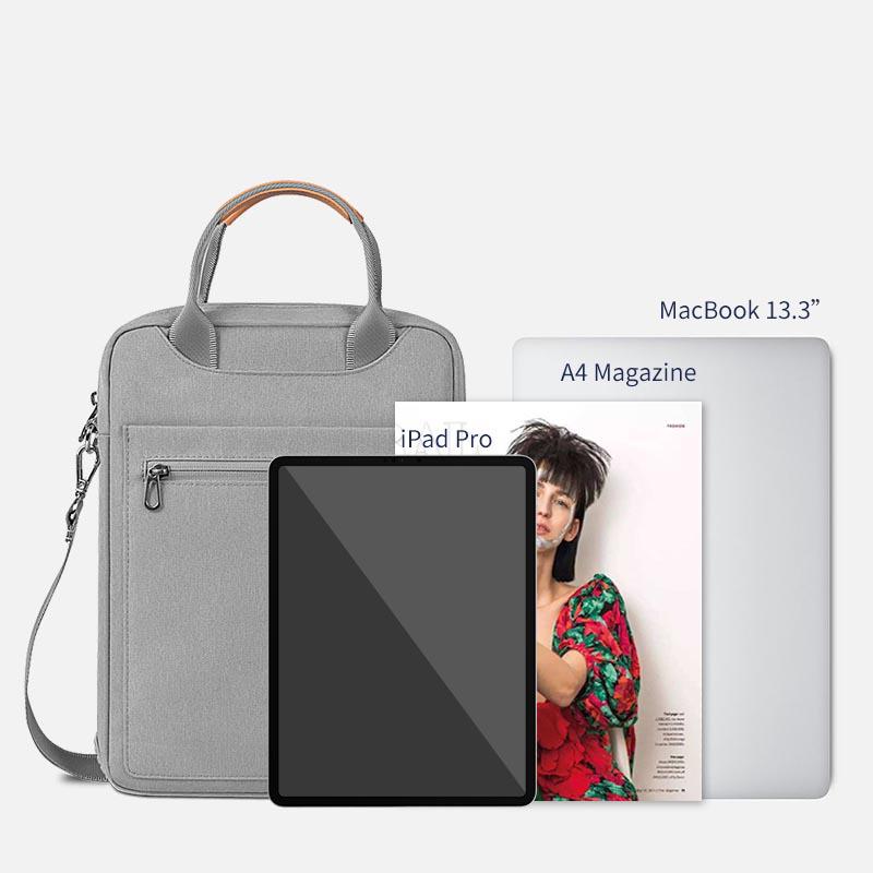 WiWU Vertikale Laptoptasche und Tablet-Umhängetasche für 13-Zoll-Notebooks und 12,9-Zoll-iPad Pro