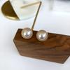 Korean New Simple Geometry Pearl Clip On Earrings Fashion Temperament Sweet Round Stud Earrings for Female Girl Jewelry