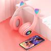 Bezdrátová sluchátka CVC6.0 Cute Cat Ear Sluchátka HiFi Stereo hudba s nízkou latencí a mikrofonem Headset zářící pro děti