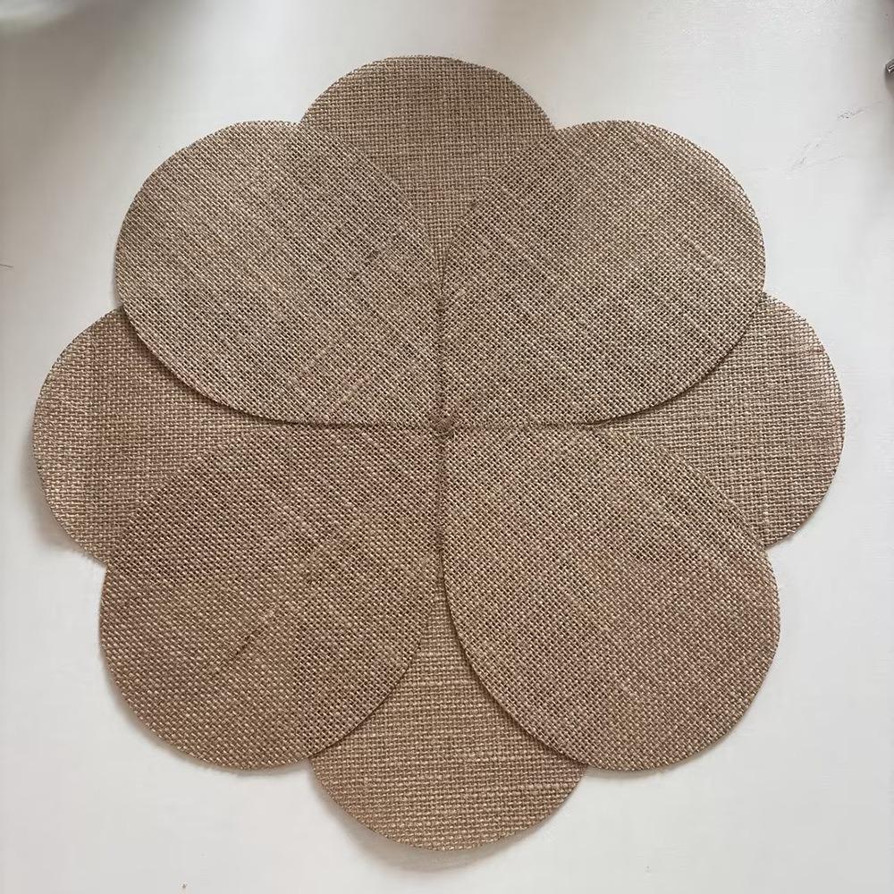 2PCS Eco-Friendly Jute Placemat Rustic Table Mat Multipurpose Coffee Coaster  Table Setting хаки