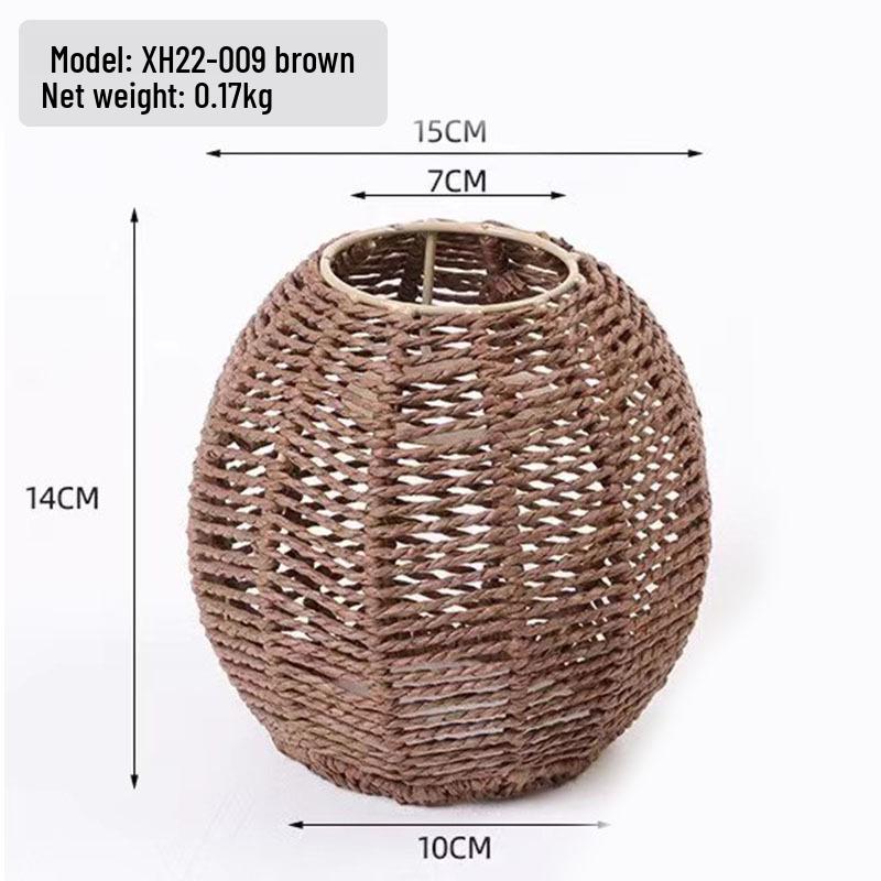 

Новий китайський стиль підвісний світильник з паперової мотузки: Імітація ротангового абажура, креативне DIY освітлення для дому та ресторанів