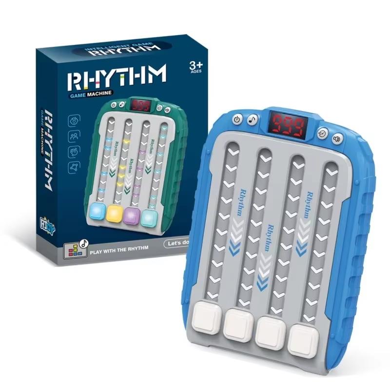 Electronic Music Rhythm Game Machine Kids Handheld Game Fast Press Push Game Puzzle Game With Music And Light Toys For Boy Girl