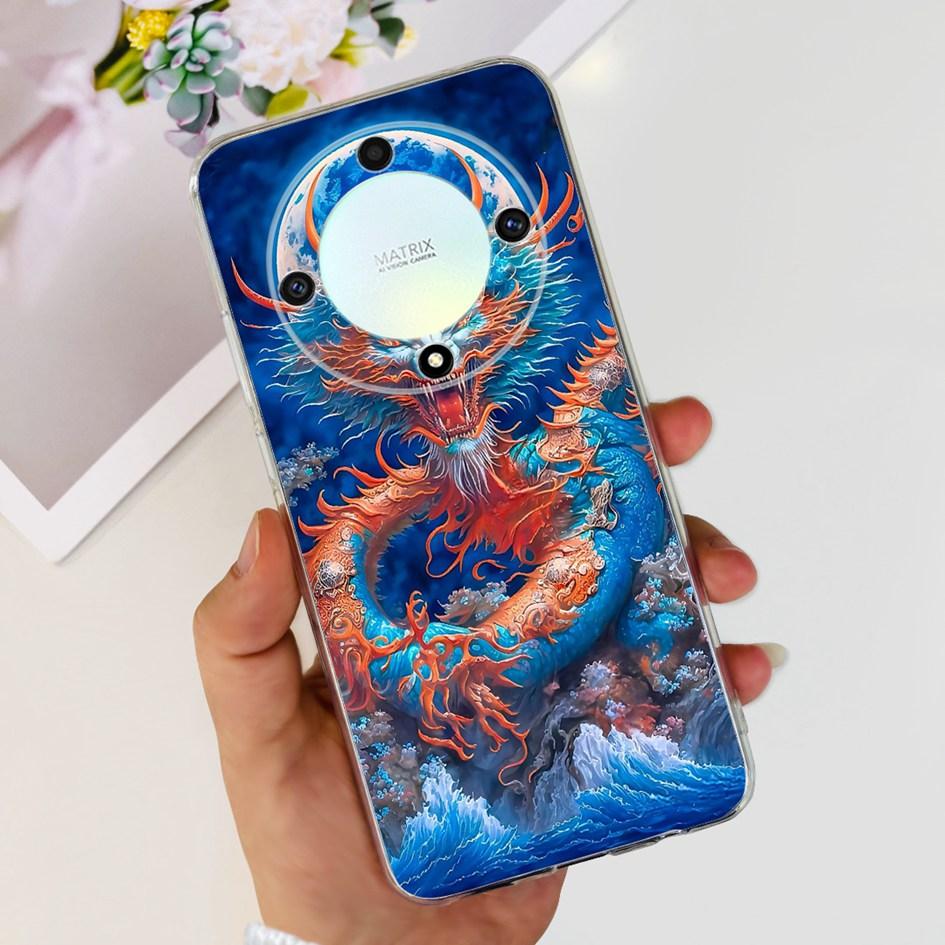 For Honor X9b 5G Case ALI-NX1 Popular Flower Soft Clear Silicon TPU Cover For Honor X9a RMO-NX1 HonorX9 ANY-NX1 Shockproof Funda