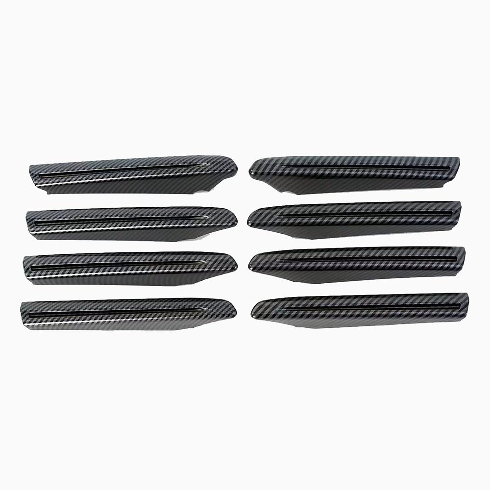 For Toyota Land Cruiser 300 2021 2022 LC300 Chrome/Bright Black/Carbon Fiber Front Grille Bumper Guard Styling Trim Covers 8pcs
