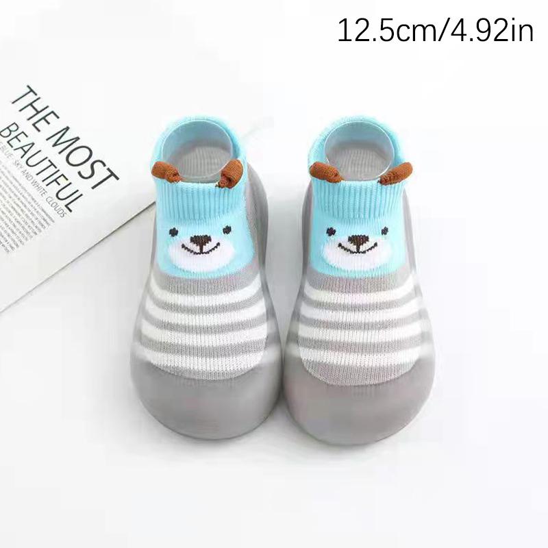 Weiche Baby-Kleinkindschuhe Baby-Kleinkindschuhe Bodensocken Schuhe Cartoon Kinder Rutschfeste Gummisohle Kleinkindschuhe Weich Gestrickt