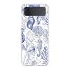 Phone Case For Samsung Galaxy Z Flip 3 4 5 Hard Folding Clear PC Bumper For Samsung Z Flip 6 Back Cover Blue Ocean Animals