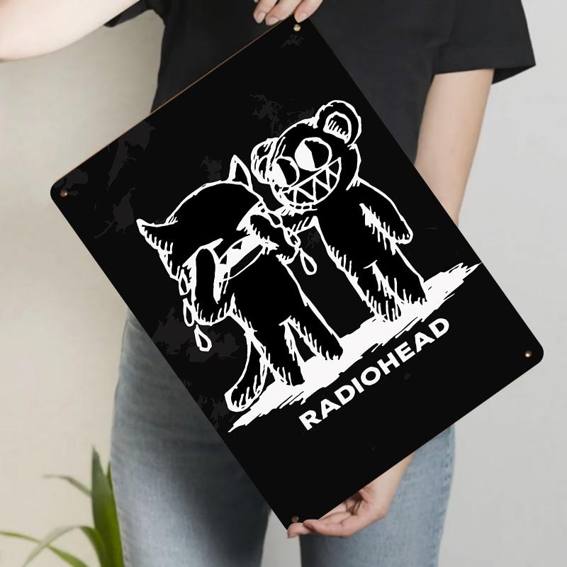 

Radiohead Художественный Металлический Настенный Декор Ручной Работы Панк-Рок Музыкальный Постер для Спальни Гостиной 20x30cm（7.8x11.8inch）