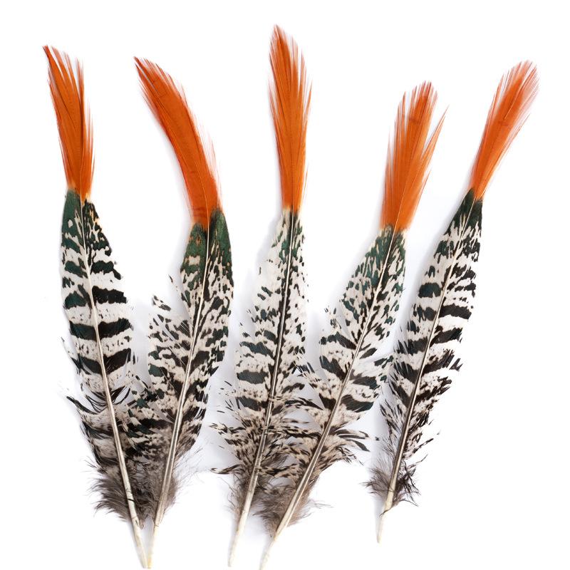 80 Natural Pheasant Feather Decorative Diy Jewelry Hair Accessories Material Cat Stick Toy Accessories